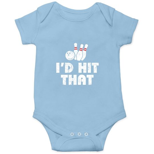 Bowling Baby Bodysuit - I'd Hit That - Vintage - Gift For Bowlers Baby Bodysuit