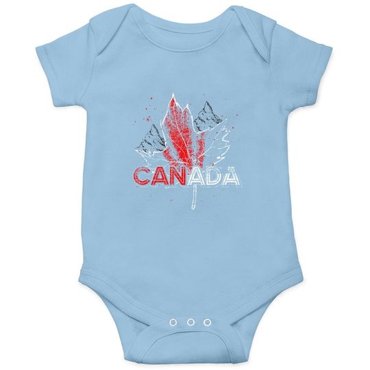 Canada Flag Maple Leaf Canadian Symbol Country Canada Baby Bodysuit