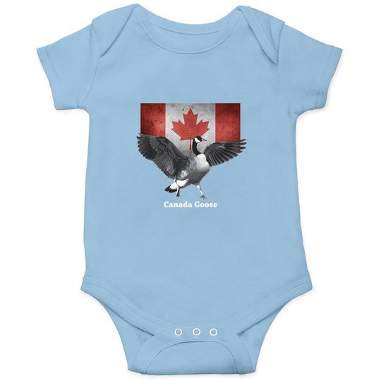 Proud Canadian Flag Canada Goose Baby Bodysuit