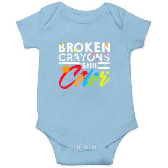 Broken Crayons Still Color Mental Health Awareness Baby Bodysuit