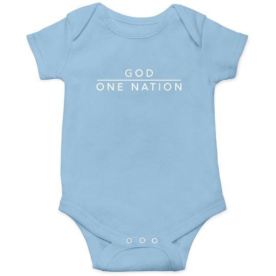 One Nation Under God Line Art Patriotic Christian Baby Bodysuit