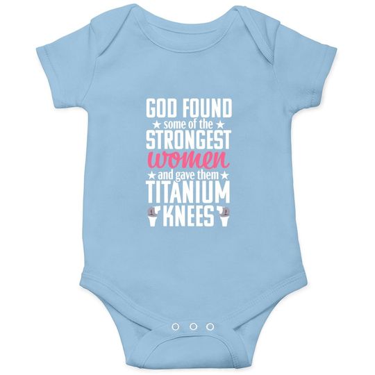 Knee Replacement Funny Strongest Surgery Recovery Gift Baby Bodysuit