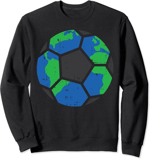 Soccer Ball Earth Day Football Sport Player Coach Fan Gift Sweatshirt