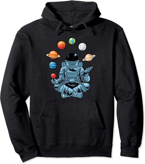 Juggling Space Astronaut Planets Juggle Artist Pullover Hoodie