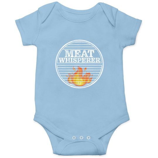 Funny Bbq Grill Dad Meat Whisperer Bbq Grilling Baby Bodysuit