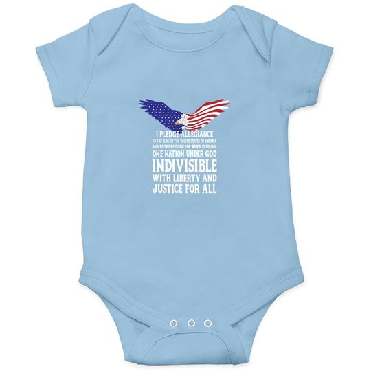 Pledge Allegiance To The Flag Usa Baby Bodysuit