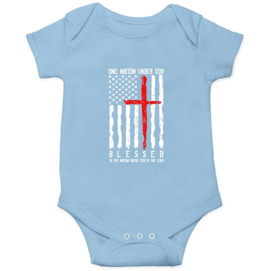 Patriotic Christian Tshirts "blessed" One Nation Under God
