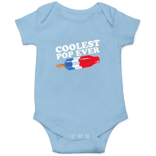 Coolest Pop Ever Popsicle Funny Retro Bomb Fathers Day Gift Baby Bodysuit