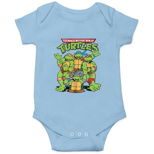 Teenage Mutant Ninja Turtles Classic Retro Logo Baby Bodysuit