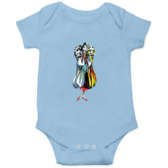 Cruella De Vil Stylized Baby Bodysuit