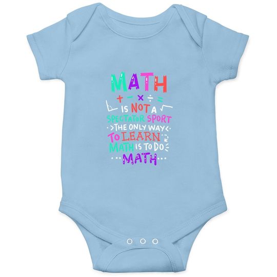 Math Teacher Mathematical Symbol Baby Bodysuit