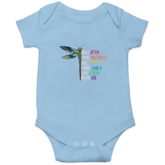 Motivation Inspiration Cute Dragonfly Baby Bodysuit
