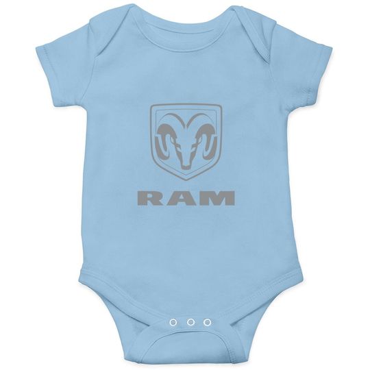 Ram Trucks Grey Logo Baby Bodysuit