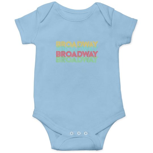 Retro Broadway Theatre Graphic Vintage Baby Bodysuit