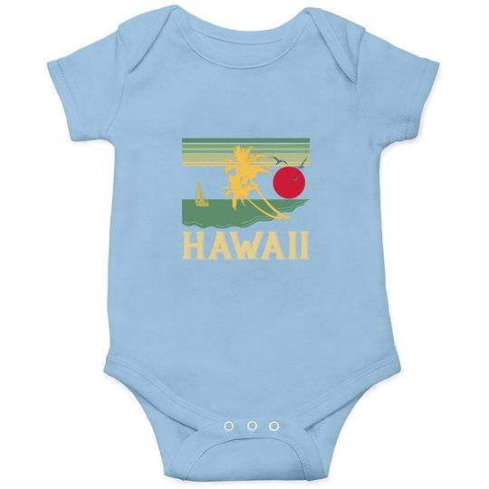 Aloha Hawaii Hawaiian Island Baby Bodysuit Vintage 1980s Throwback Baby Bodysuit