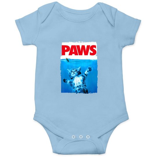 Paws Cat And Mouse Top, Cute Cat Lover Parody Top Baby Bodysuit