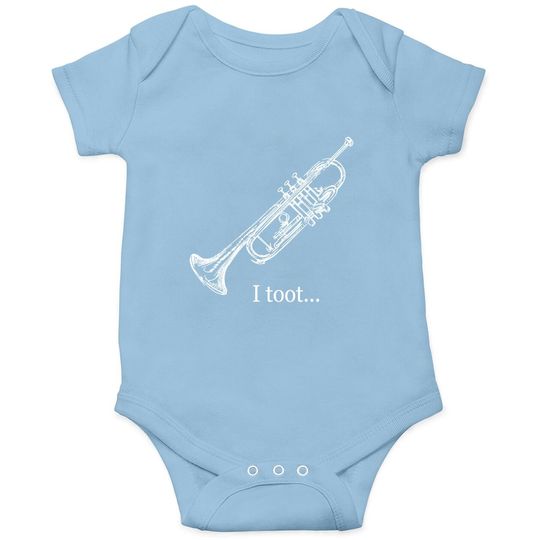 Trumpet Toot Musical Instrument Baby Bodysuit