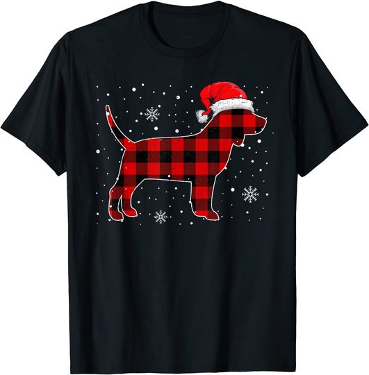 Christmas Buffalo Plaid Beagle T-Shirt
