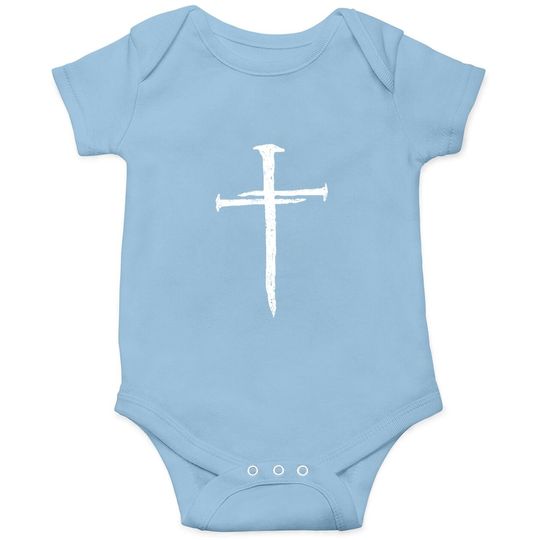 Christian Jesus Nail Cross Baby Bodysuit