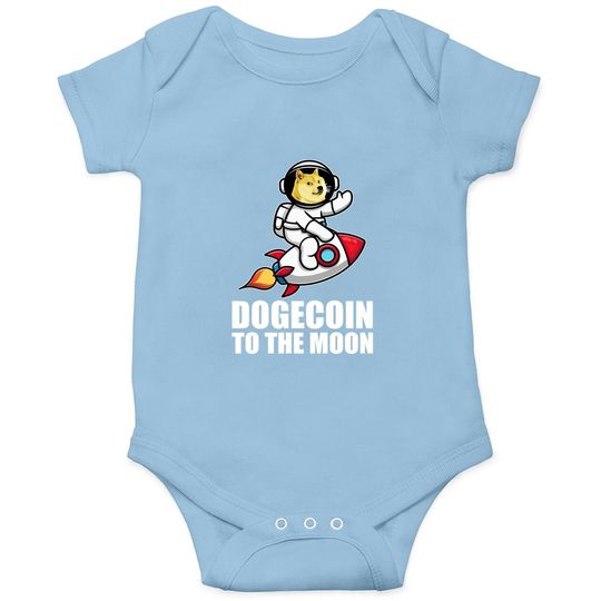 Dogecoin To The Moon Doge Crypto Baby Bodysuit