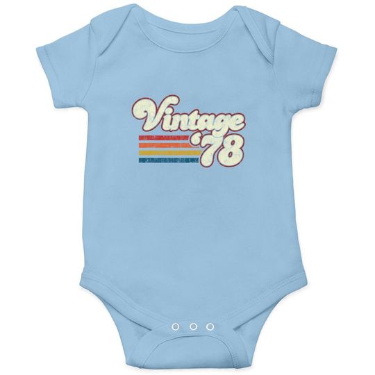 Retro Vintage 1978 43rd Birthday Baby Bodysuit