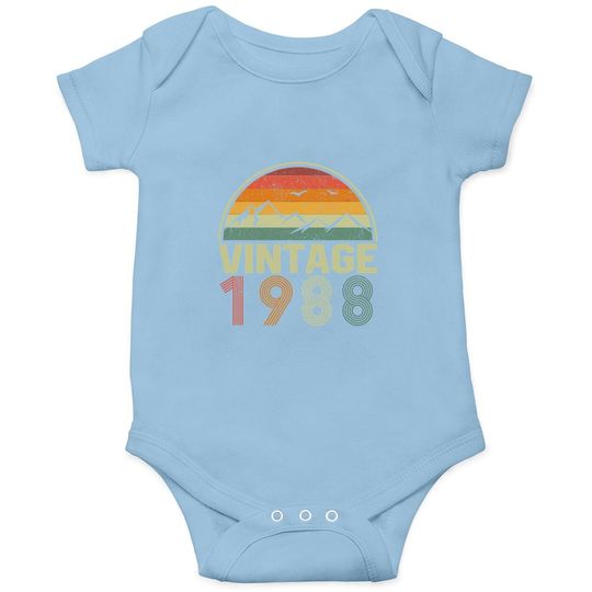 Classic 33rd Birthday Gift Idea Vintage 1988 Baby Bodysuit