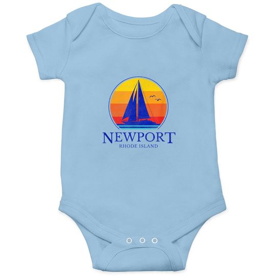 Vintage Newport Rhode Island Sailing Baby Bodysuit