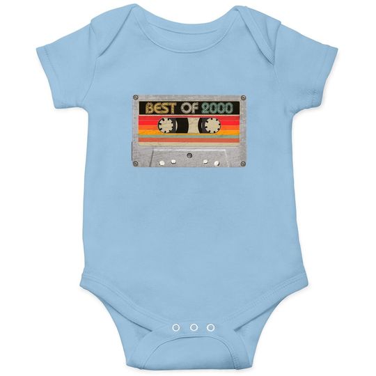 Best Of 2000 21st Birthday Gifts Cassette Tape Vintage Baby Bodysuit
