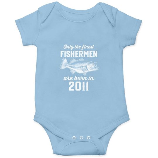 Gift For 10 Years Old: Fishing Fisherman 2011 10th Birthday Baby Bodysuit