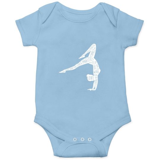 Gymnastics Practice Top Gymnast Words Gift For Gymnast Baby Bodysuit