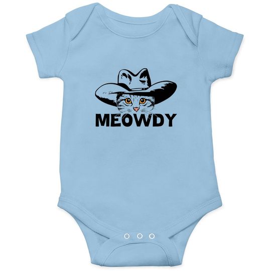 Meowdy -mashup Between Meow And Howdy - Cat Meme Baby Bodysuit