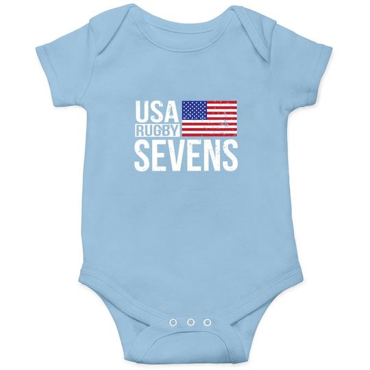 Usa Rugby Sevens 7s Proud Fans Of American Team Baby Bodysuit