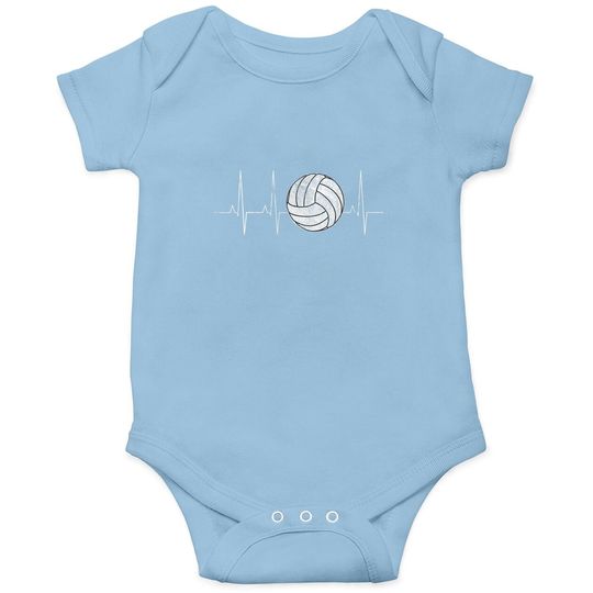 Volleyball Heartbeat Baby Bodysuit As Baby Bodysuit