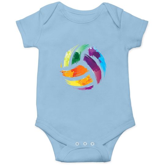 Colorful Volleyball Colorsplash Ball Baby Bodysuit