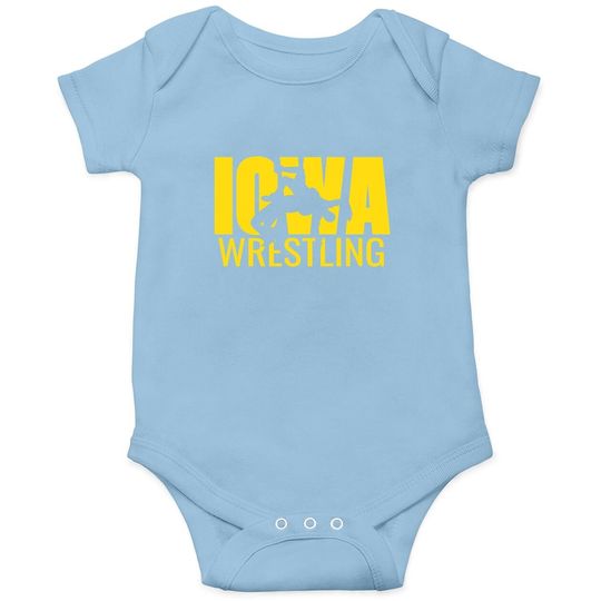 Iowa Wrestling Freestyle Wrestler The Hawkeye State Baby Bodysuit