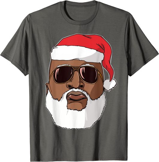 Black Hip Hop Santa Claus novelty African American Santa T-Shirt