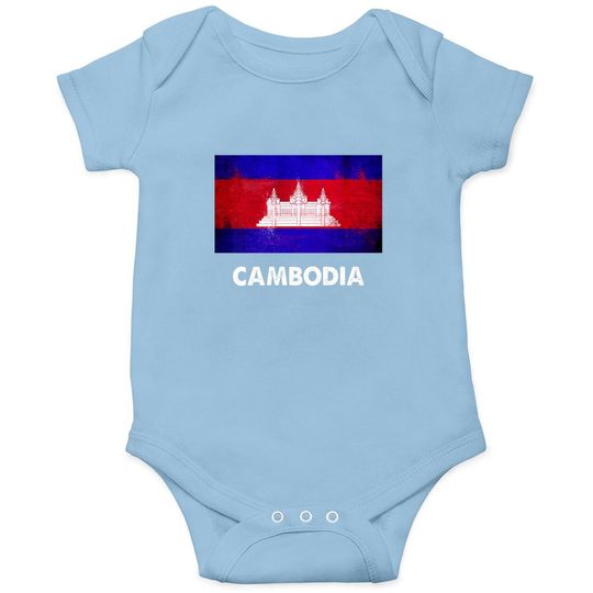 Cambodia Flag Cambodian Baby Bodysuit