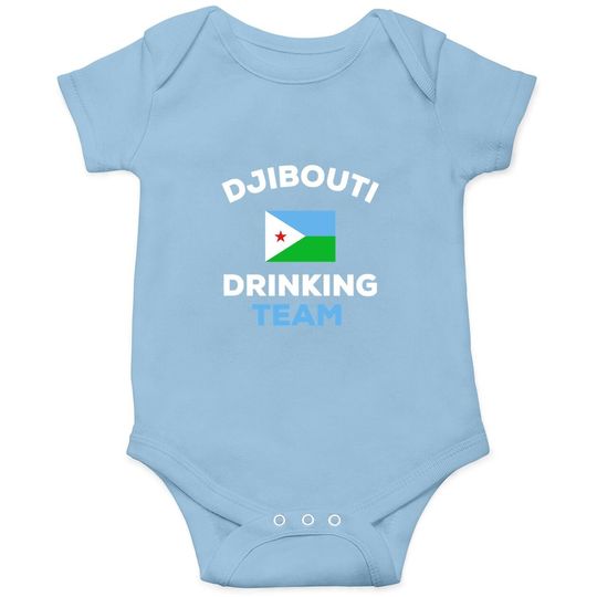 Djibouti Drinking Team Baby Bodysuit Beer Country Flag Baby Bodysuit
