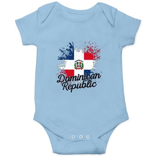 Dominican Republic Patriotic Flag Premium Baby Bodysuit