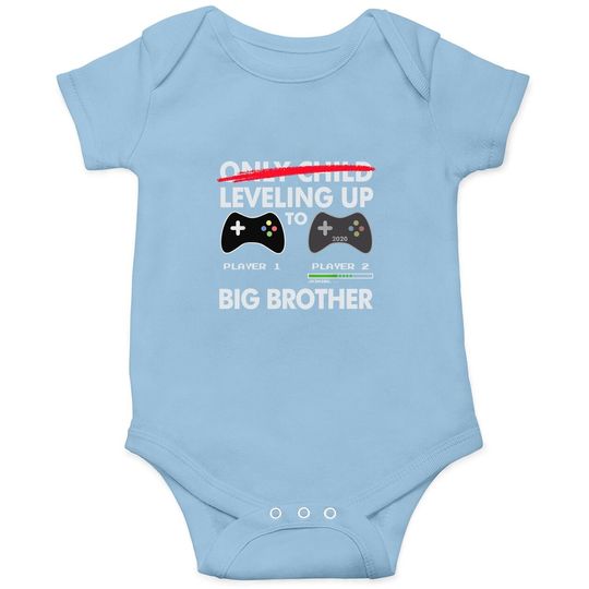 Leveling Up To Big Brother Baby Bodysuit - Video Game Player Baby Bodysuit