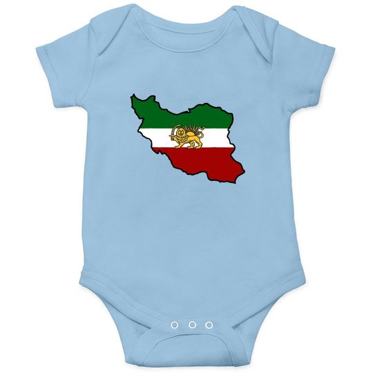 Iran Flag With Lion Baby Bodysuit