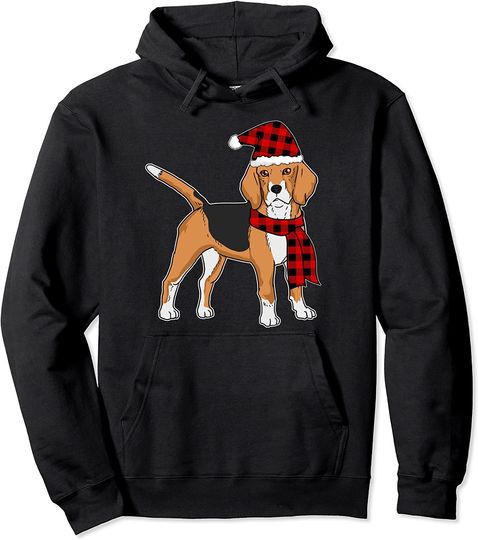 Beagle Buffalo Plaid Beagle Dog Lover Christmas Pullover Hoodie