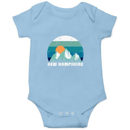 New Hampshire State Retro Baby Bodysuit
