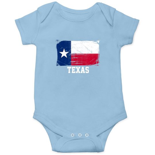 Texas United States Vintage Distressed Flag Baby Bodysuit
