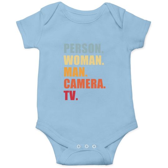 Person Woman Man Camera Tv Baby Bodysuit