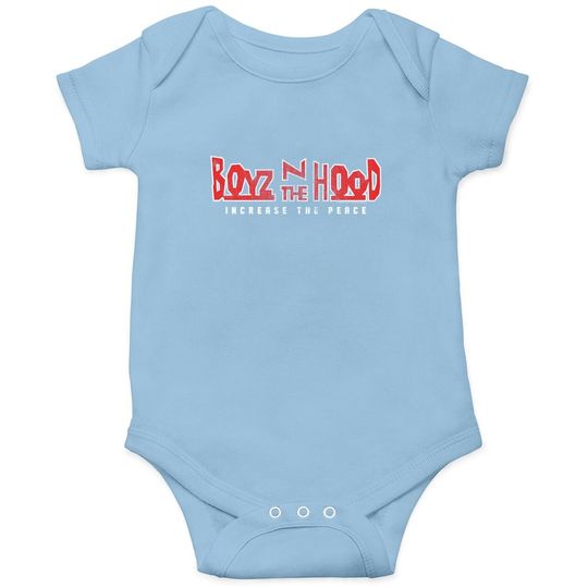 Boyz N The Hood 2 Color Distressed Logo Increase The Peace Baby Bodysuit