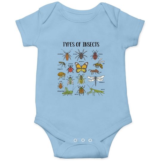 Bug Roach Mealy, Types Of Insects Gift For Baby Bodysuit