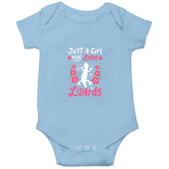 Just A Girl Who Loves Lizards Gift Baby Bodysuit