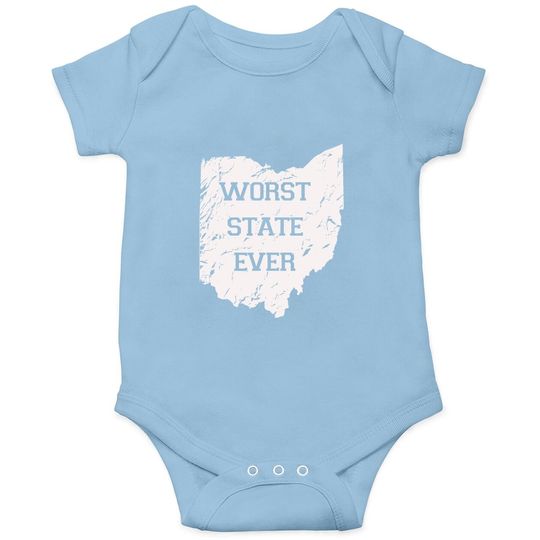 Worst State Ever, Ohio Sucks Gift Tee Baby Bodysuit
