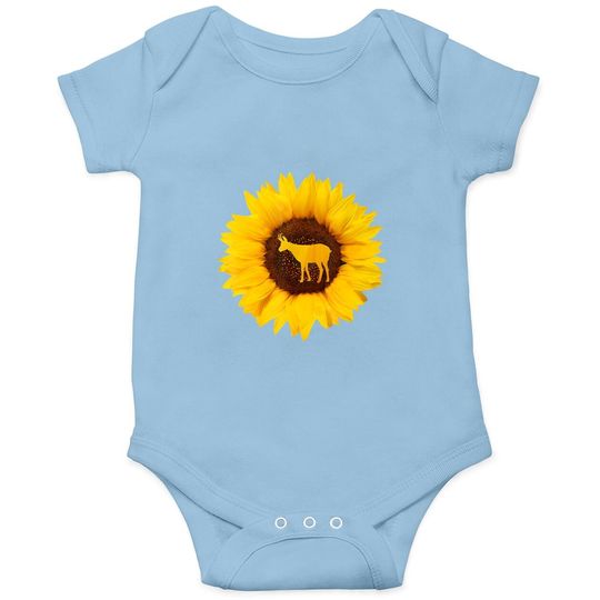 The Chamois Gift For Goat Antelope Sunflower Lover Baby Bodysuit